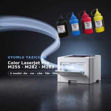Hp 207X Toner Tozu Takım / Color LaserJet Pro M255 / M282 / M283 / W2210X / W2211X / W2212X / W2213X
