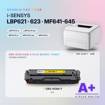 Canon CRG-054H Sarı Muadil Toner A Plus / LBP621Cw / LBP623Cdw / MF641Cw / MF643Cdw / MF645Cx