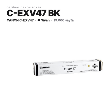 Canon C-EXV47 / iR-ADV C250 / C255 / C350 / C351 / C355 Siyah Orjinal Toner