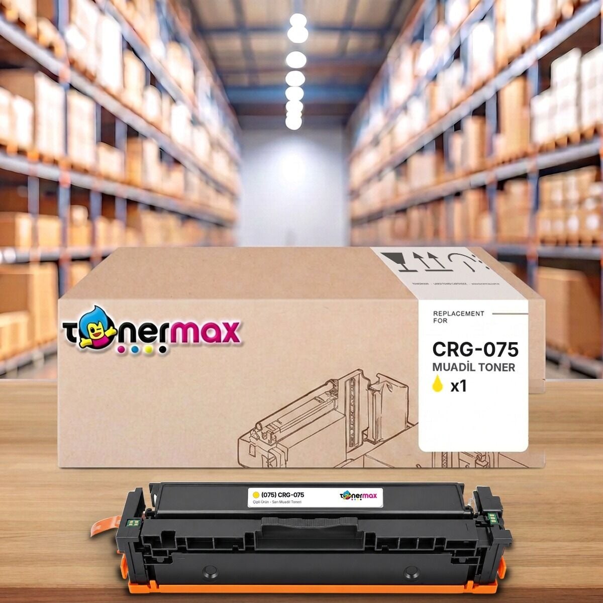 Canon CRG-075 Y Sarı muadil toner