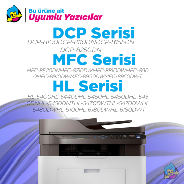 Brother TN-750 / TN-3350  Muadil Toner/ HL-5440 / 5450 / 5470 / 6180 / DCP-8110 / 8250 / MFC-8510 / 8520 / 8920 / 8950