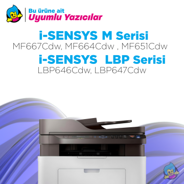 Canon CRG-075 Muadil Toner Mavi/ İmageCLASS MF665Cdw / MF662Cdw / LBP647Cdw / LBP646Cdw / MF663Cdw / i-SENSYS MF 664Cdw - Çipsiz