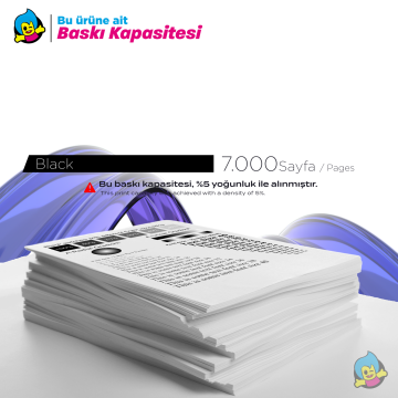 Kyocera TK-5370BK Muadil Toner Siyah – ECOSYS MA3500cix, MA3500cifx, PA3500cx Yazıcılarla Uyumlu, Çipli, 7.000 Sayfa