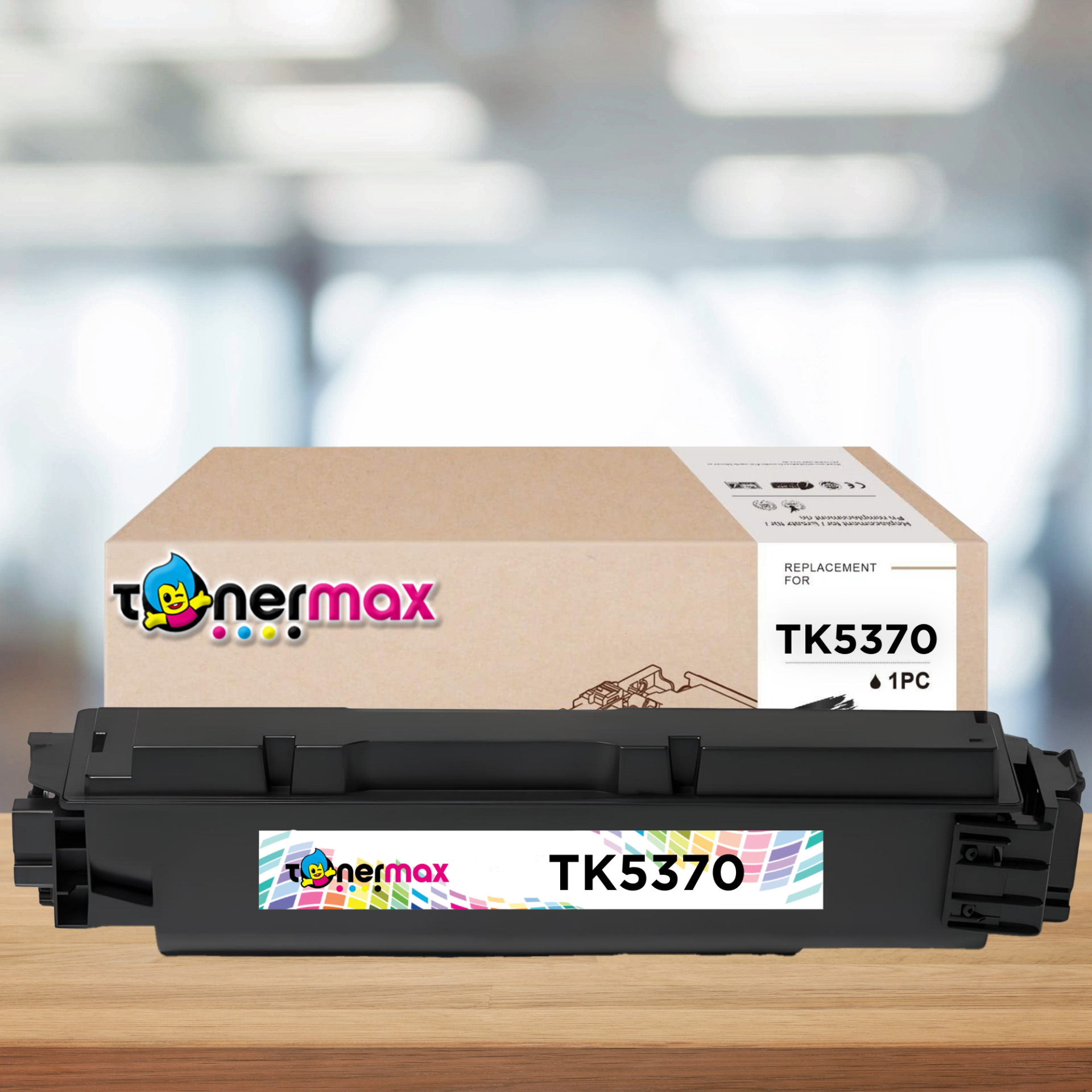 Kyocera TK-5370BK Muadil Toner Siyah – ECOSYS MA3500cix, MA3500cifx, PA3500cx Yazıcılarla Uyumlu, Çipli, 7.000 Sayfa