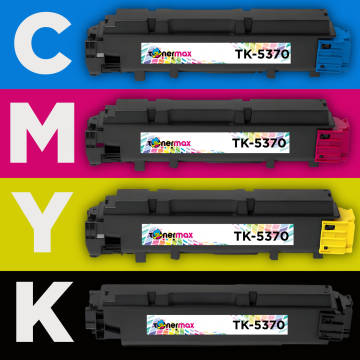 Kyocera TK-5370 Muadil Toner Takım – ECOSYS MA3500cix, MA3500cifx, PA3500cx Yazıcılarla Uyumlu, Çipli