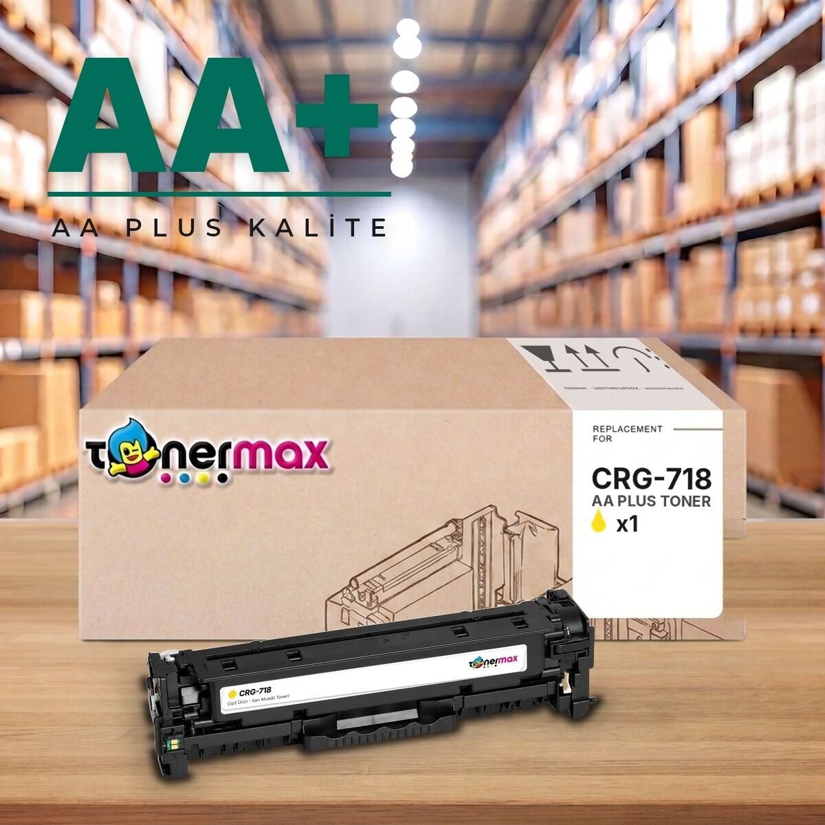 TonerMAX® CRG-718 Sarı Muadil Toner — AA Plus