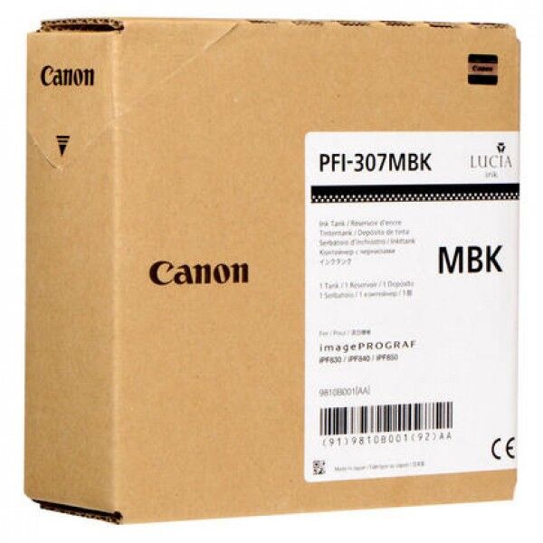 Canon PFI-307MBK Mat Siyah (Matte Black) Orijinal Kartuş 330ml