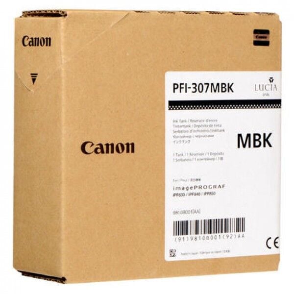 Canon PFI-307MBK Mat  Siyah (Matte Black) Orijinal Kartuş (330ml)