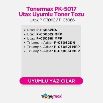 Utax PK-5017 Toner Tozu Siyah/ Utax P-C3062 / P-C3066