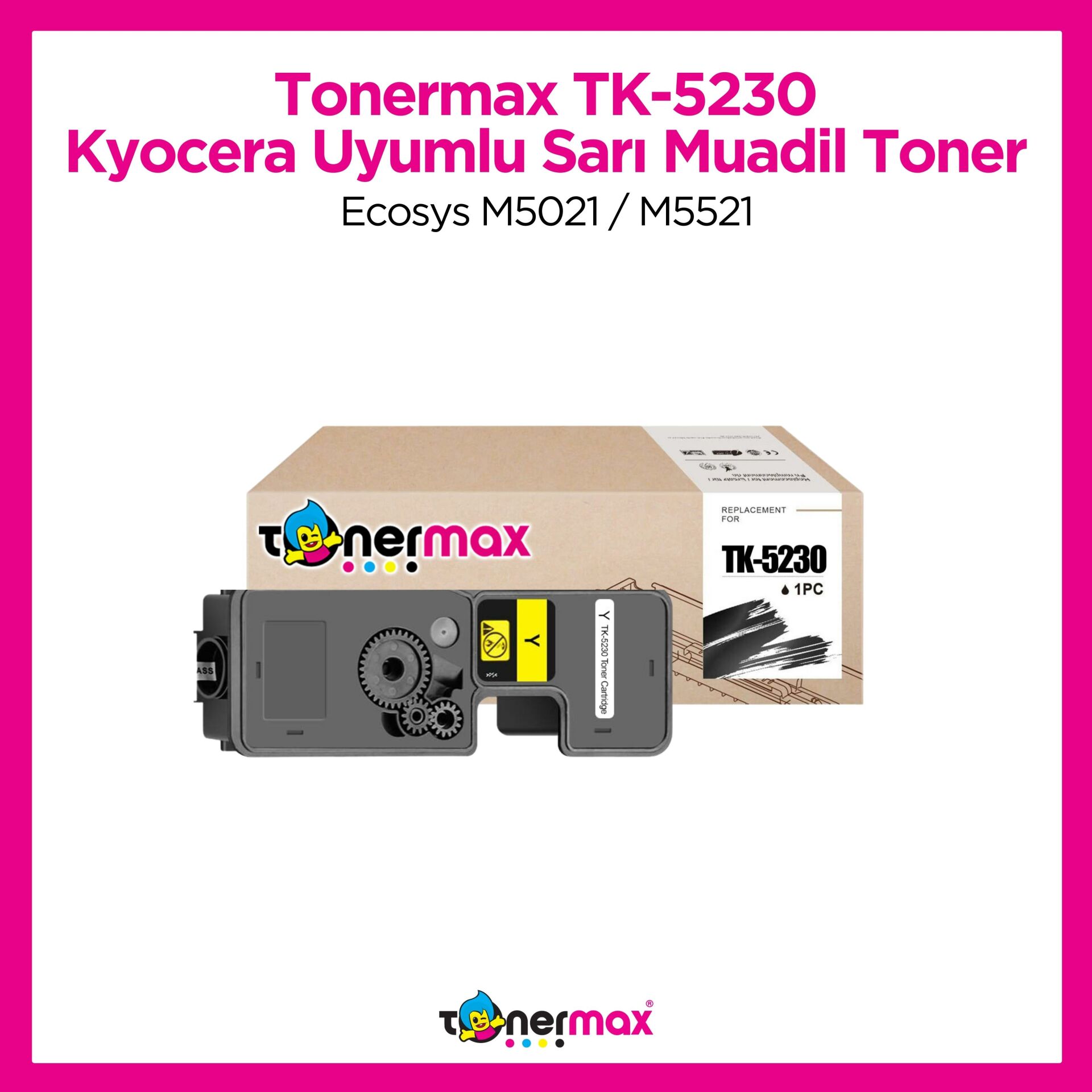 Kyocera TK-5230 Muadil Toner Sarı / Ecosys M5021 / M5521