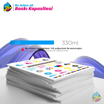 Tonermax PFI-307C Mavi Muadil Kartuş 330ml Baskı Kapasitesi ve Performans Detayları