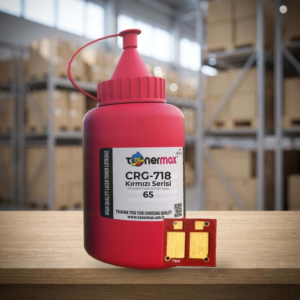 TonerMAX® CRG-718 Kırmızı Toner Tozu + Çip