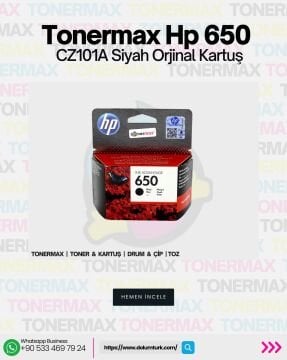 HP 650 CZ101A / CZ102A Set Orjinal Kartuş Avantaj Paket