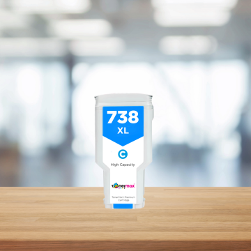 Hp 738 XL (676M6A) 300 ml Mavi Muadil Kartuş / DesignJet T850 / T950
