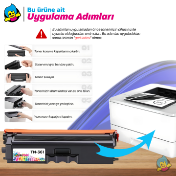 Brother TN-361 Muadil Toner Kırmızı/DCP-L8400 / DCP-8450 / HL-L8250 / HL-L8350 MFC-L8650 / MFC-L8850