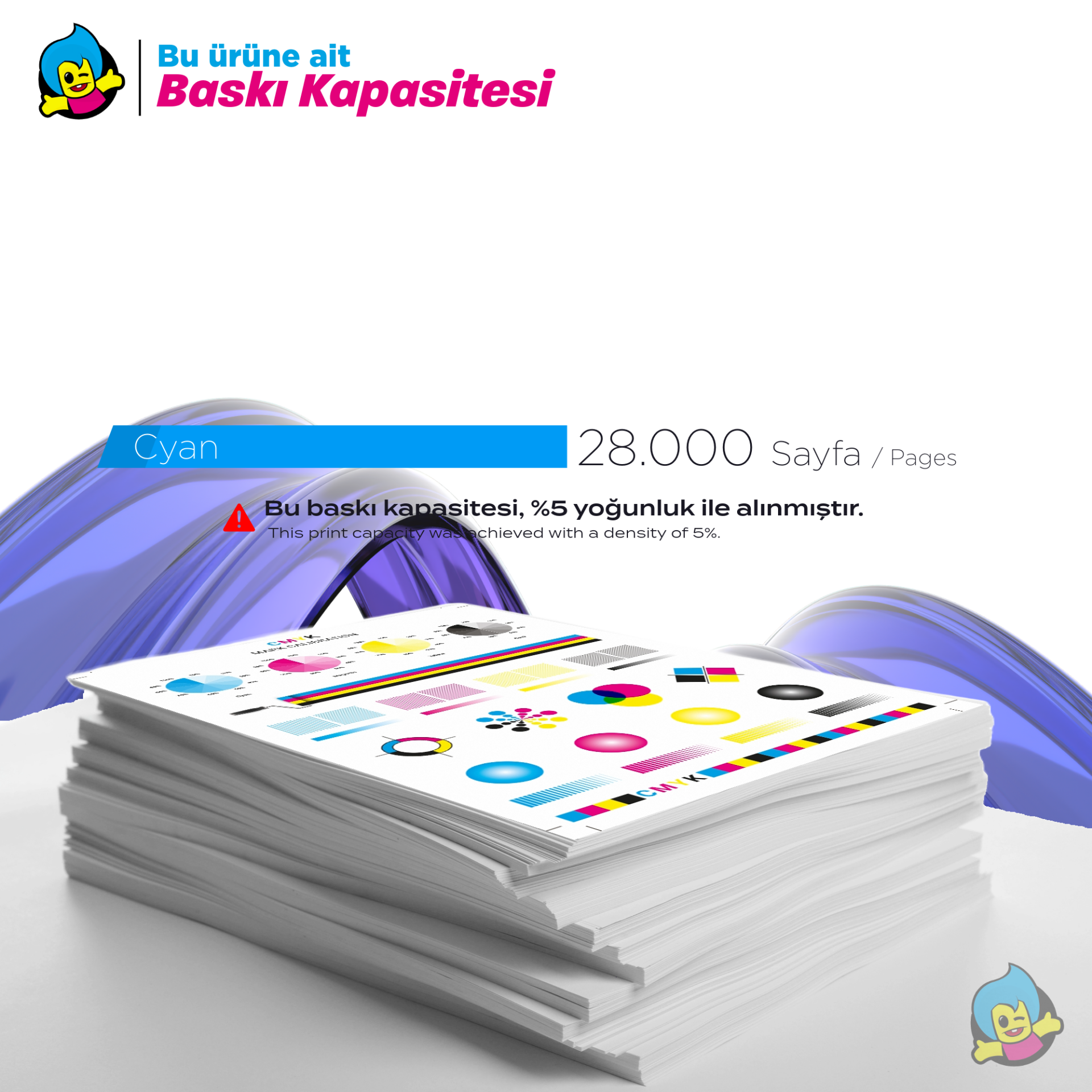 TonerMax T08N2 Mavi Muadil Kartuş - Baskı Kapasitesi