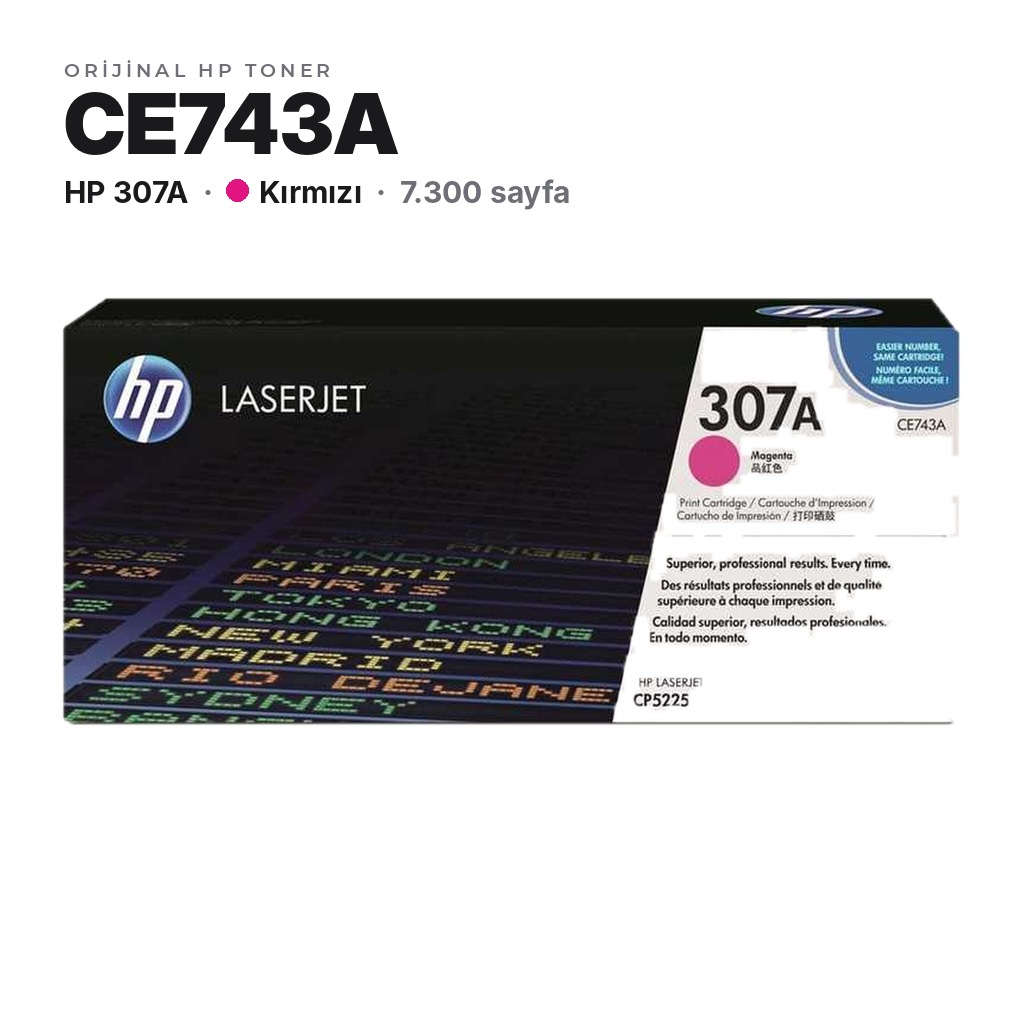 HP 307A CE743A Kırmızı orijinal toner