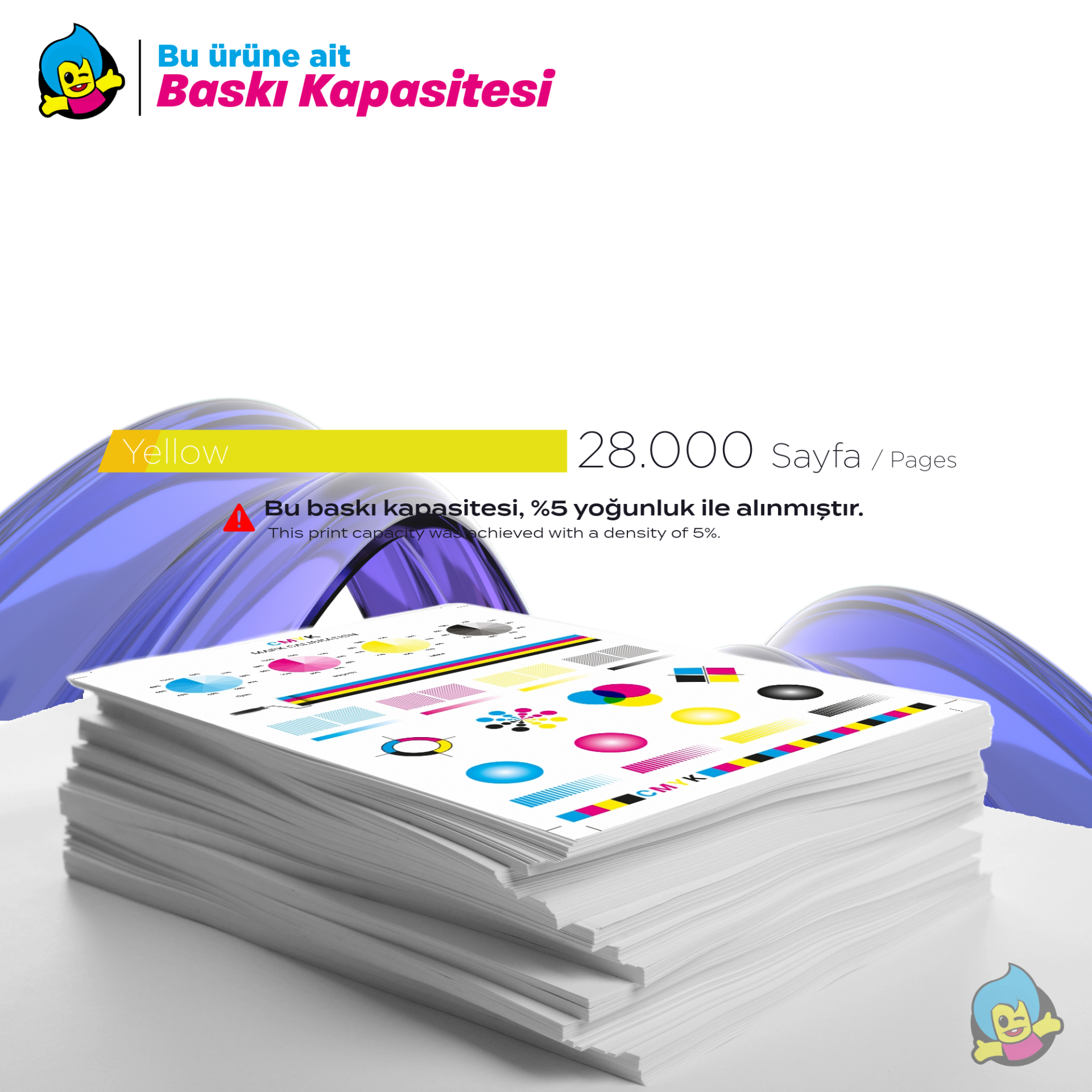 TonerMax T08N4 Sarı Muadil Kartuş - Baskı Kapasitesi