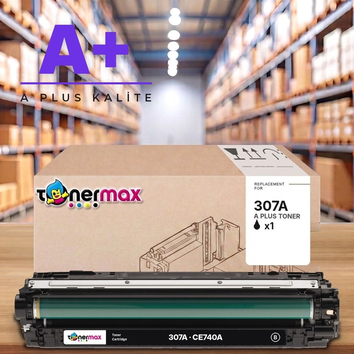 HP 307A CE740A Siyah A Plus muadil toner