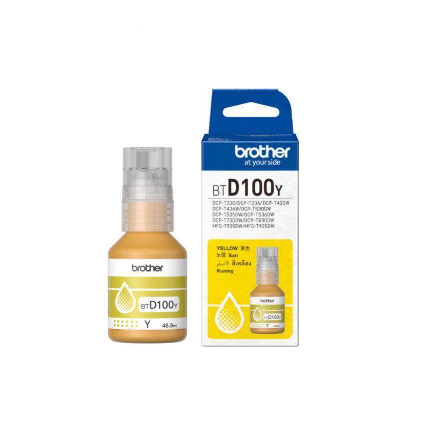 Brother BTD100 Orijinal Mürekkep Sarı / DCP T230 / T236/ T430W / T436W / T730DW / MFC 930DW / T935DW