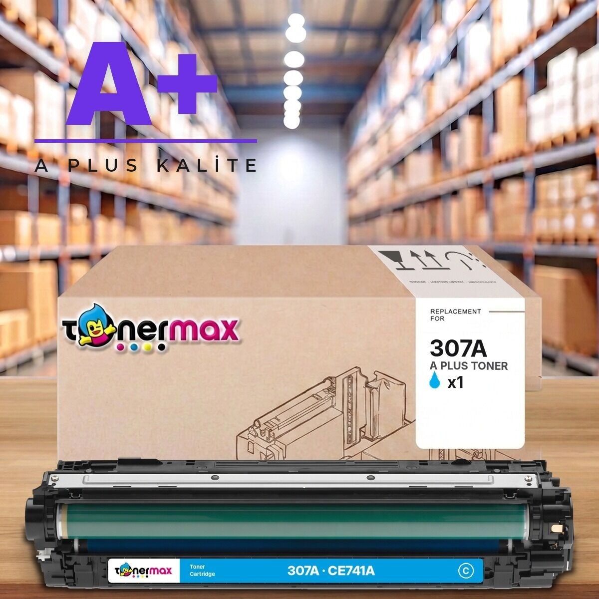 TonerMAX® 307A Mavi HP Color LaserJet Professional CP5225 Uyumlu Muadil Toner - 7.300 Sayfa