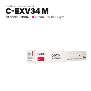 Canon C-EXV34 / iR-ADV C2020 / C2025 / C2030 / C2220 / C2225 / C2230 Kırmızı Orjinal Toner