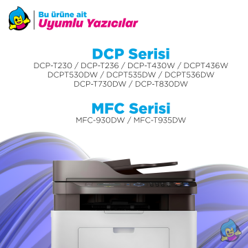 Brother BTD100 Muadil Mürekkep Mavi / DCP T230 / T236/ T430W / T436W / T730DW / MFC 930DW / T935DW