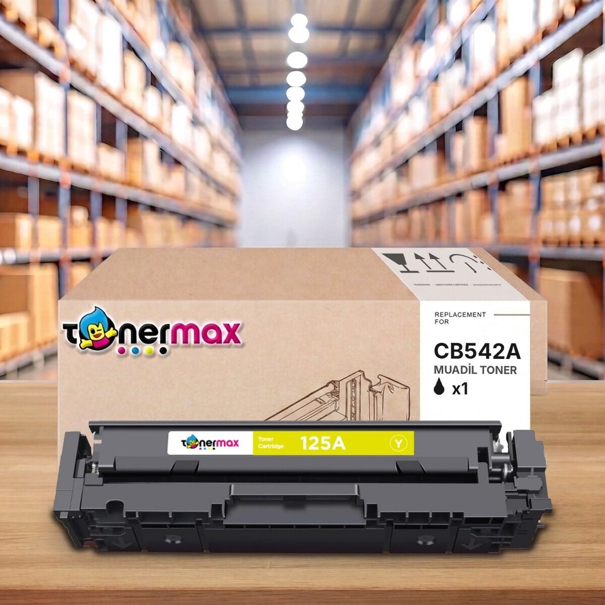 HP 125A CB542A Sarı muadil toner