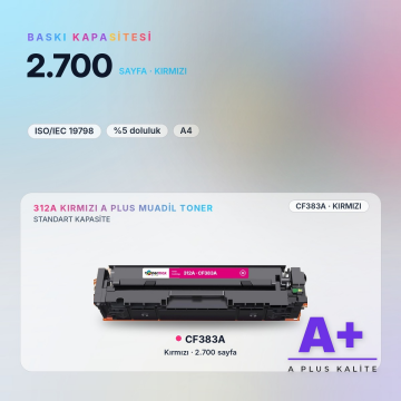 Hp 312A CF383A Kırmızı Muadil Toner A Plus / Color LaserJet Pro MFP M476dn / M476dw / M476nw