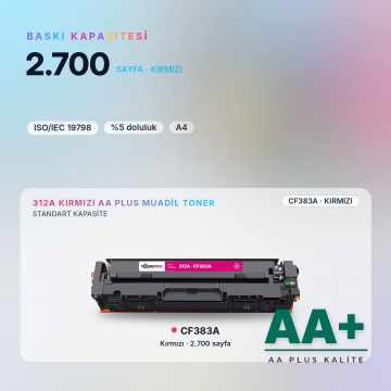 Hp 312A CF383A Kırmızı Muadil Toner AA Plus / Color LaserJet Pro MFP M476dn / M476dw / M476nw