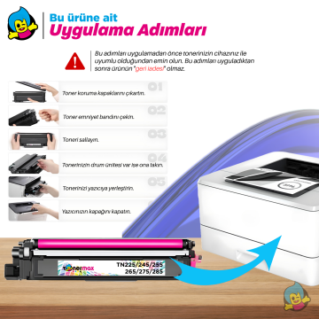 Brother TN-225 / TN221/TN241/TN251/TN261Kırmızı Muadil Toner