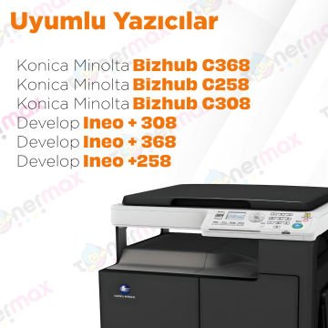 Konica Minolta Uyumlu Tonermax DR-313 Muadil Drum Ünitesi Takım / Bizhub C258 / C308 / C368