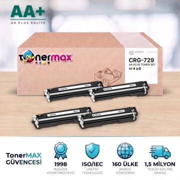 Canon CRG-729 CMYK Muadil Toner Seti AA Plus / LBP7010C / LBP7018C