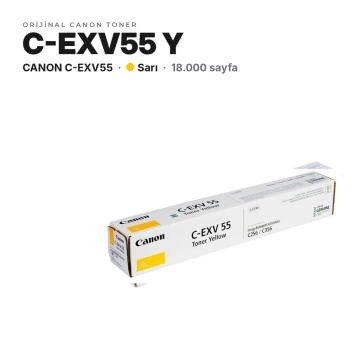 Canon C-EXV55 / iR-ADV C256 / C356 II · DX C257 / C357 Sarı Orjinal Toner