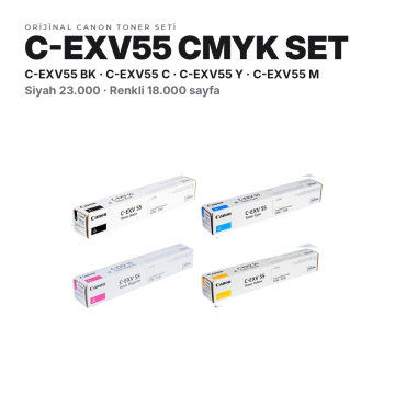 Canon C-EXV55 Orjinal Toner Set Avantaj Paket / iR-ADV C256 / C356 II · DX C257 / C357