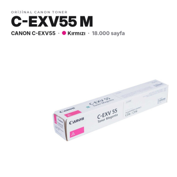 Canon C-EXV55 / iR-ADV C256 / C356 II · DX C257 / C357 Kırmızı Orjinal Toner