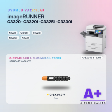 Canon C-EXV49 Sarı Muadil Toner A Plus / iR-ADV C3320 / C3325 / C3330