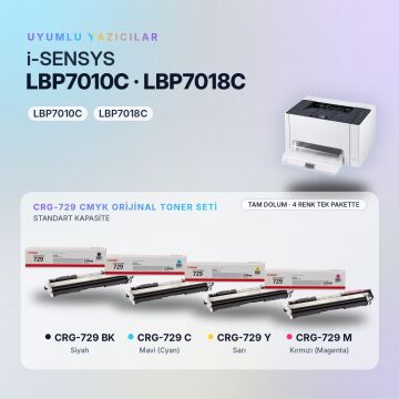 Canon CRG-729 Orjinal Toner Set Avantaj Paket / LBP7010C / LBP7018C