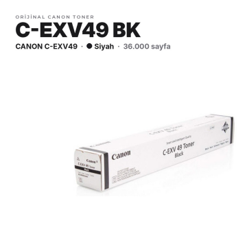 Canon C-EXV49 / iR-ADV C3320 / C3325 / C3330 Siyah Orjinal Toner