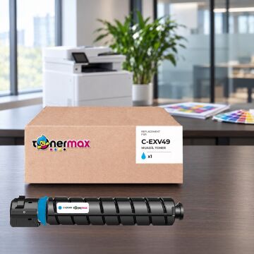 Canon C-EXV49 Mavi Muadil Toner - Çipli / iR-ADV C3320 / C3325 / C3330