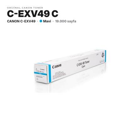 Canon C-EXV49 / iR-ADV C3320 / C3325 / C3330 Mavi Orjinal Toner