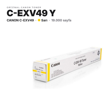 Canon C-EXV49 / iR-ADV C3320 / C3325 / C3330 Sarı Orjinal Toner