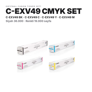 Canon C-EXV49 Orjinal Toner Set Avantaj Paket / iR-ADV C3320 / C3325 / C3330