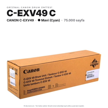 Canon C-EXV49 Mavi Orjinal Drum Ünitesi / IR-C3320 / C3320i / C3325i / C3330i