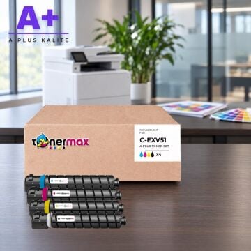 Canon C-EXV51 CMYK Muadil Toner Seti A Plus / iR-ADV C5535 / C5535i / C5540i / C5550i / C5560i