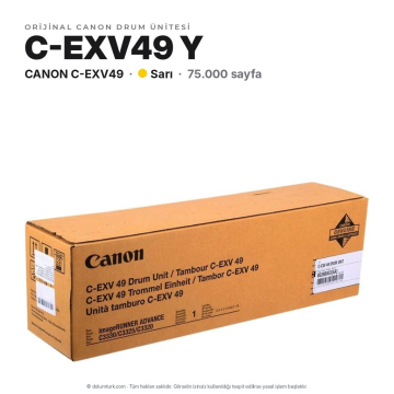 Canon C-EXV49 Sarı Orjinal Drum Ünitesi / IR-C3320 / C3320i / C3325i / C3330i