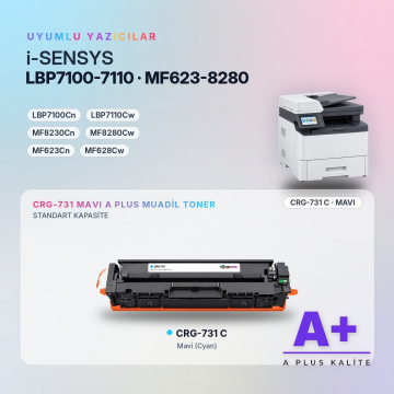 Canon CRG-731 Mavi Muadil Toner A Plus / LBP7100Cn / LBP7110Cw / MF8230Cn / MF8280Cw / MF623Cn / MF628Cw