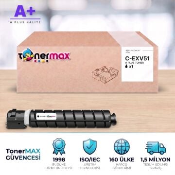 Canon C-EXV51 Siyah Muadil Toner A Plus / iR-ADV C5535 / C5535i / C5540i / C5550i / C5560i