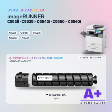 Canon C-EXV51 Siyah Muadil Toner A Plus / iR-ADV C5535 / C5535i / C5540i / C5550i / C5560i