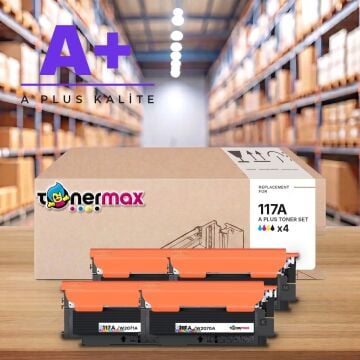 Hp 117A CMYK Muadil Toner Seti A Plus / Color Laser 150a / 150nw / MFP 178nw / MFP 179fnw / W2070A / W2071A / W2072A / W2073A